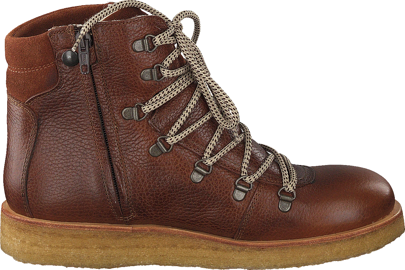 ANGULUS Tex-boot With Laces And Zipper Cognac/brown/brown 4 ANGULUS Tex-boot With Laces And Zipper Cognac/brown/brown - Image 2